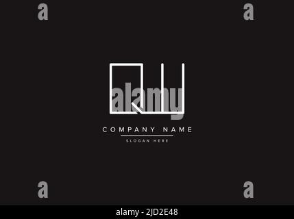QW logo design vector illustration template. Stock Vector