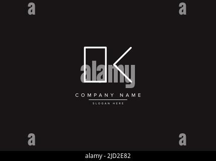 OK logo design vector illustration template. Stock Vector