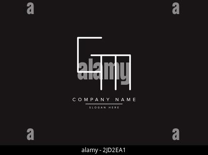 GM logo design vector illustration template. Stock Vector