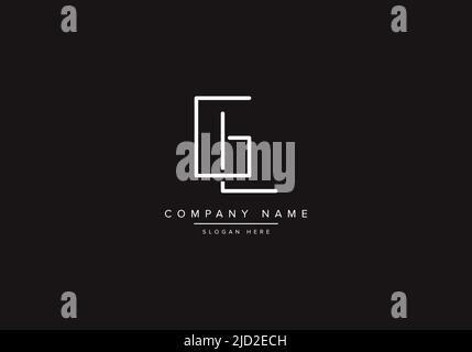 GL logo design vector illustration template. Stock Vector