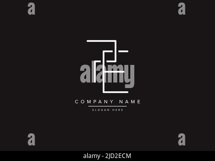 PE logo design vector illustration template. Stock Vector
