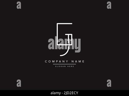 GJ logo design vector illustration template. Stock Vector