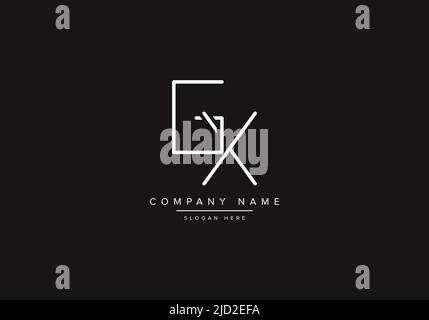 GX logo design vector illustration template. Stock Vector