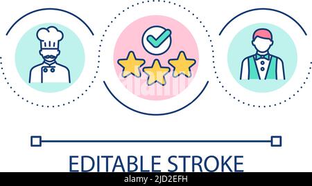 Excellent restaurant customer service loop concept icon Stock Vector