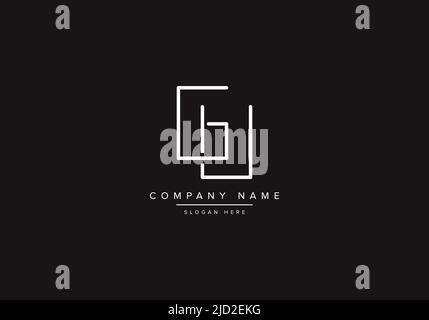 GU logo design vector illustration template. Stock Vector