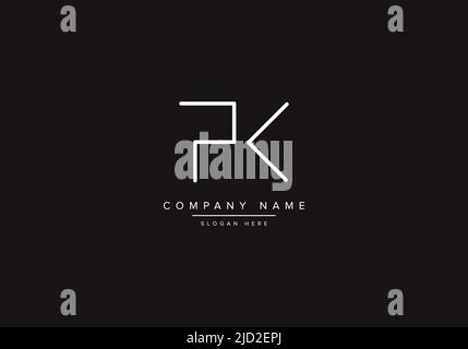 PK logo design vector illustration template. Stock Vector