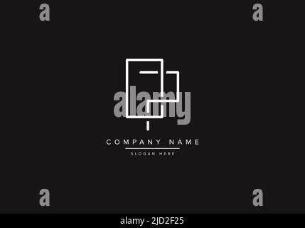 OP logo design vector illustration template. Stock Vector