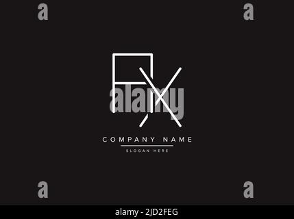 AX logo design vector illustration template. Stock Vector