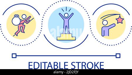 Achieve success loop concept icon Stock Vector