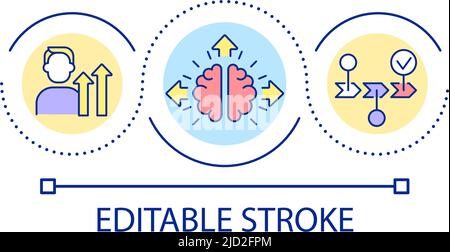 Deeping knowledge loop concept icon Stock Vector