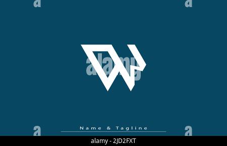 Alphabet letters Initials Monogram logo CW , WC Stock Vector