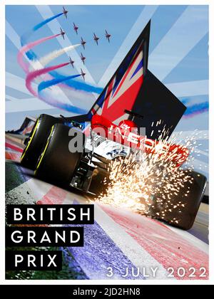 British F1 Grand Prix Race Poster