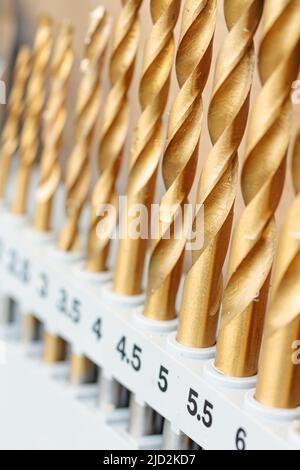 Brassed drill bits Stock Photo