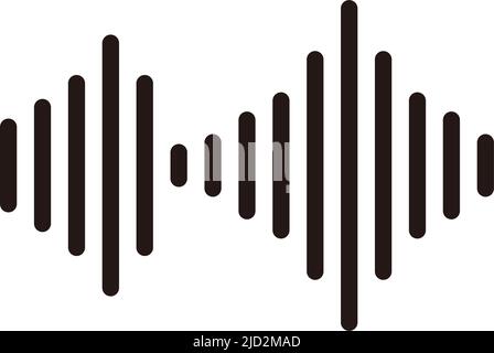 Waves of sound. Waves of rhythm. Wave of volume. Editable vector. Stock Vector