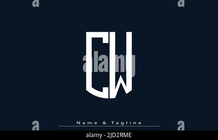 Alphabet letters Initials Monogram logo CW , WC Stock Vector