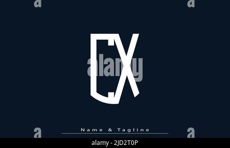 Alphabet letters Initials Monogram logo CX , XC Stock Vector