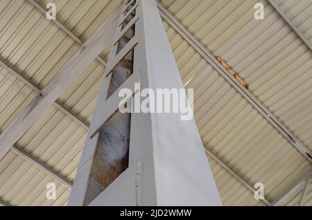 Ceiling of large factory building. Industrial background Stock Photo