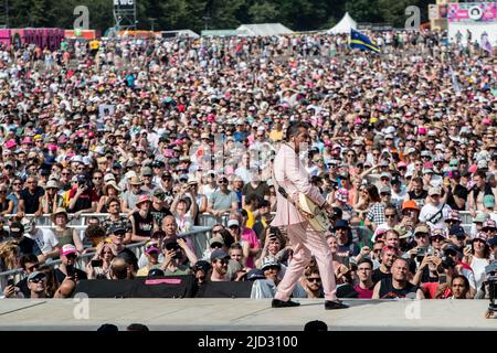Landgraaf, Belgium. 17th June, 2022. 2022-06-17 16:25:52 LANDGRAAF - Danny Vera performs during the first day of the Pinkpop music festival. ANP PAUL BERGEN netherlands out - belgium out Credit: ANP/Alamy Live News Stock Photo