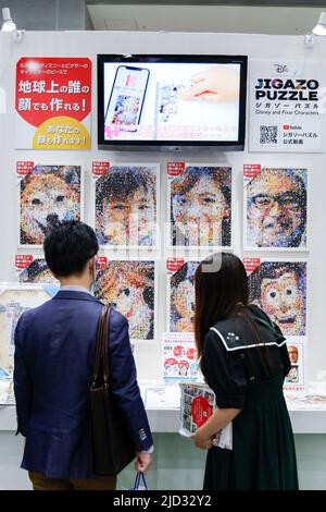 Tokyo, Japan. 17th June, 2022. Visitors gather during the International Tokyo Toy Show 2022 at Tokyo Big Sight in Tokyo. The annual exhibition is the largest toy exhibition in Japan, sponsored by the Japan Toy Association, and runs only for business people from June 16 to 17. (Credit Image: © Rodrigo Reyes Marin/ZUMA Press Wire) Credit: ZUMA Press, Inc./Alamy Live News Stock Photo