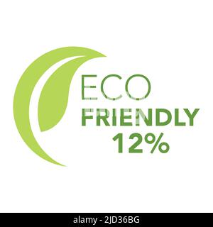 Eco friendly with background leaf icon and logo. Stock Vector