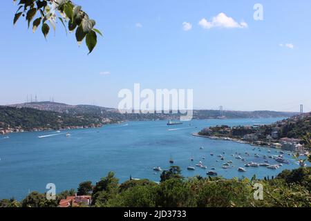 Bosphorus Sea View, Istanbul, Turkey, between east and west Stock Photo