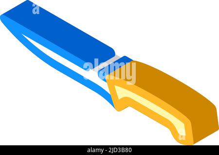 fillet knife isometric icon vector. fillet knife sign. isolated symbol ...