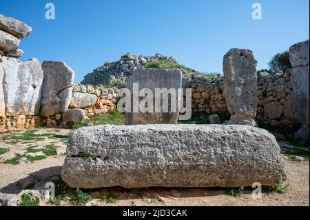 The talayotic settlement of Alaior and Taveta des Tudons are one of the most spectacular sites in Menorca Stock Photo