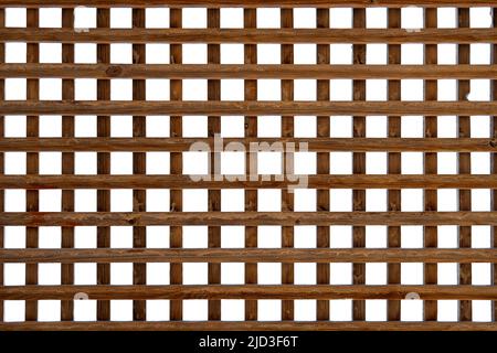 Wooden lattice isolated on the white Stock Photo