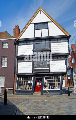 UK, Kent, Canterbury, Palace Street, The Crooked House Stock Photo