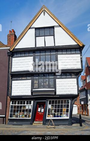 UK, Kent, Canterbury, Palace Street, The Crooked House Stock Photo