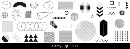 Set of 100 geometric shapes.  Stock Vector