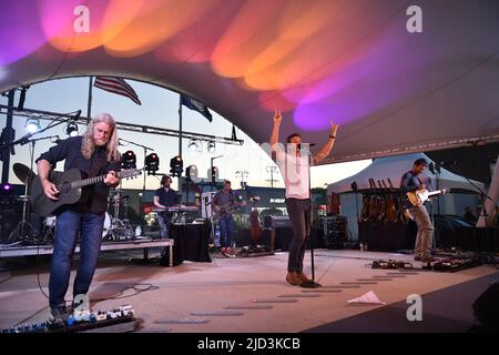 June 15, 2022, Virginia Beach, Virginia, USA: Beach events brings CARBON LEAF to the 17th street stage in Virginia Beach, Virginia on 15 June 2022. Photo Â© Jeff Moore (Credit Image: © Jeff Moore/ZUMA Press Wire) Stock Photo