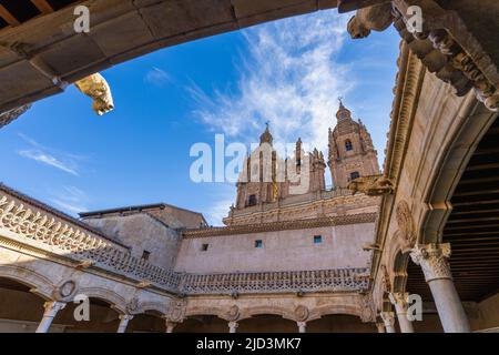 Courtyard of the Casa de las Conchas in the city of Salamanca, in Spain Stock Photo