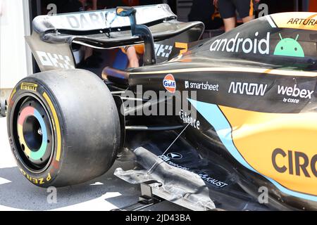 Rear suspension and wing, McLaren F1 Team MCL60 during the 2023 Formula ...