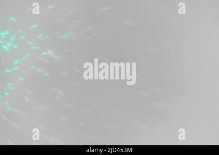 .Crystal light reflections for overlay mockup on light background. Rainbow holographic shadow mock up, iridescent prismatic wallpaper. Abstract prism Stock Photo