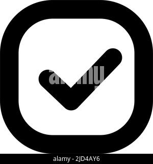 Checkbox icon with rounded corners. Editable vector Stock Vector Image ...