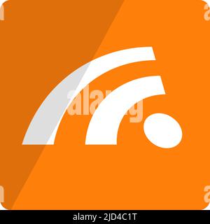 Modern RSS icon. Feed notification. Editable vector. Stock Vector