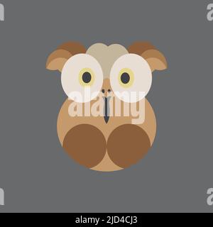 owl color vector isolated from background Stock Vector