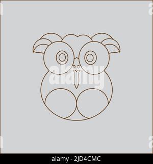 Owl Outline image vector Stock Vector