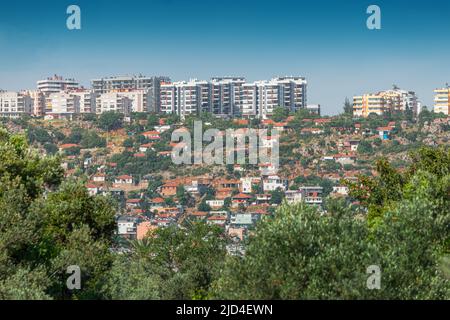 Varsak district of Antalya city, view from the green lungs - urban park. Environment and neighborhood Stock Photo