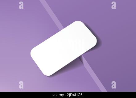 Vertical Blank Business Card Mockup Template Realistic Background 3D Brand Identity Promotion Presentation Showcase Concept Vector Illustration Stock Vector