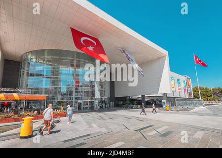 16 May 2022, Antalya, Turkiye: Popular Ozdilek Shopping Mall in Kepez district. Famous Marketplace and trading retail store Stock Photo