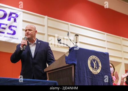 Chicago, USA. 19th June, 2022. Labor leader Sean OíBrien, president of Teamsters labor union, speaks during the Labor Notes conference, in Chicago. Credit: SOPA Images Limited/Alamy Live News Stock Photo