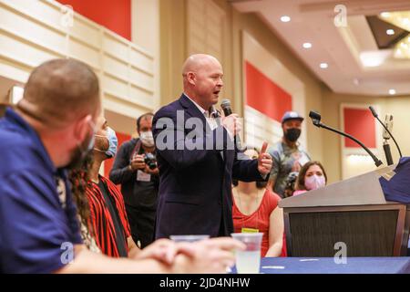 Chicago, USA. 19th June, 2022. Labor leader Sean OíBrien, president of Teamsters labor union, speaks during the Labor Notes conference, in Chicago. Credit: SOPA Images Limited/Alamy Live News Stock Photo