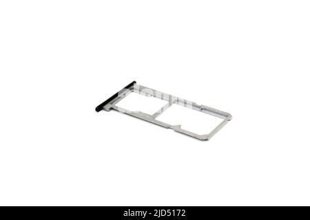 A picture of sim card tray with selective focus Stock Photo