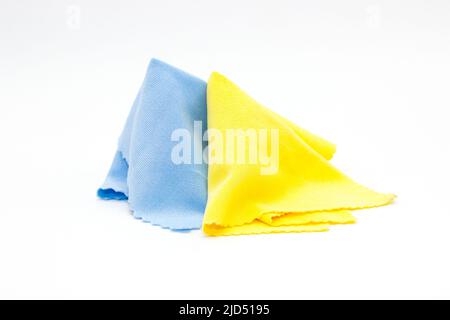 A picture of lens cleaning cloth on white background Stock Photo