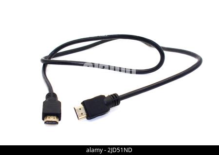 A picture of hdmi cable on white background Stock Photo