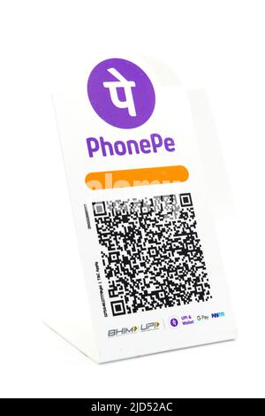 Noida , utter pardesh , india - june 11 2022 , A picture of QR code with selective focus Stock Photo