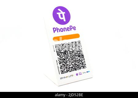 Noida , utter pardesh , india - june 11 2022 , A picture of QR code with selective focus Stock Photo