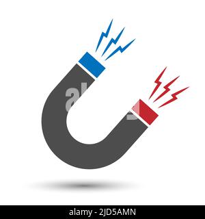 Magnet. Vector magnet icon for websites and applications. Flat style Stock Vector